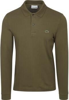 Lacoste Sweater Poloshirt Lange mouwen Donkergroen