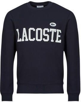 Lacoste Navy Blue Katoenen Sweatshirt met Voorlogo Blue Heren