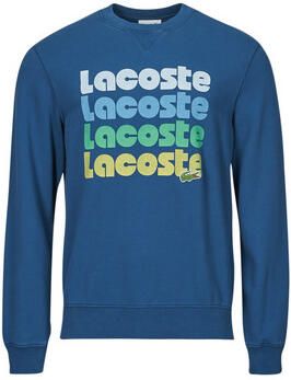 Lacoste Blauwe Stonewashed Sweatshirt Urban Sporty Style Blue Heren
