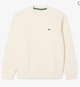 Lacoste Geborstelde biologisch katoenen sweatshirt Beige Heren