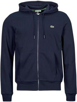 Lacoste Biologische Katoenen Hoodie Iconische Stijl Langdurig Comfort Blue Heren