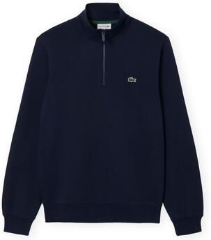 Lacoste Sweaters High Neck Zipped Fleece Sweatshirt Blue