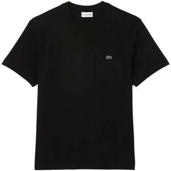 Lacoste T-shirt Chest Pocket Cotton T-Shirt Black