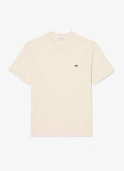LACOSTE Heren Polo's & T-shirts Cotton T-shirt Creme - Foto 6