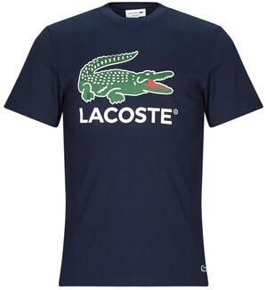 Lacoste Blauwe Nacht Krokodil Logo T-shirt Blue Heren