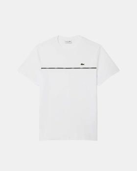 Lacoste T-shirt Korte Mouw T-shirt van katoenen jersey met bies
