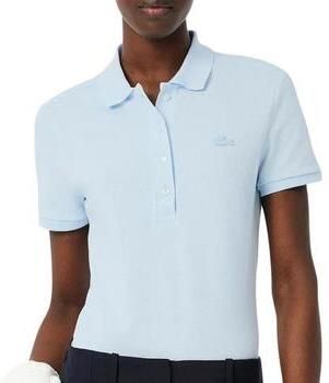 Lacoste Logo Applique Slim-Fit Poloshirt Blue Dames - Foto 2