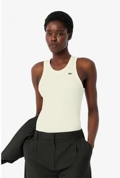 Lacoste T-shirt Geribde top elastisch slim fit premium kwaliteit Staple Piece