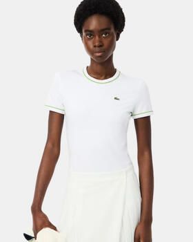 Lacoste Slim fit T-shirt van katoenmix - Foto 3