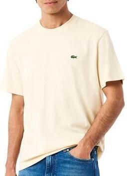 LACOSTE Heren Polo's & T-shirts Cotton T-shirt Creme - Foto 6