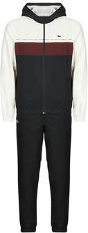 Lacoste Colour Block Full Zip Hooded Tracksuit Black- Heren Black
