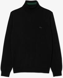 Lacoste Zwarte Coltrui Trui voor Heren Zwart Heren