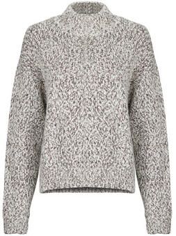 Lacoste Trui Pull col roulé mouliné en laine mélangée
