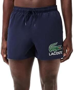 Lacoste Sneldrogende zwemkleding met merkprint Blue Heren - Foto 11