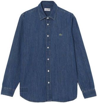 Lacoste Overhemd Lange Mouw Denim Regular Fit Shirt Bleu