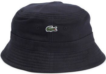 Lacoste Pet Bucket Hat Logo Navy Blauw