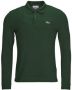LACOSTE Heren Polo's & T-shirts 1hp2 Men Long Sleeved Best Polo Donkergroen - Thumbnail 4