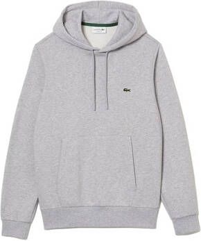 Lacoste Sweater Organic Brushed Cotton Hoodie Grey