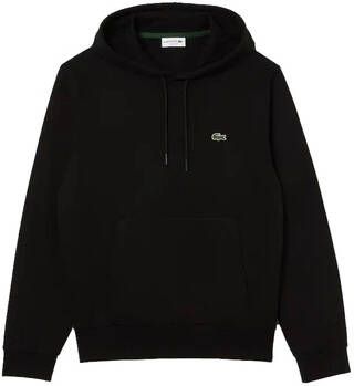 Lacoste Sweater Organic Brushed Cotton Hoodie Noir
