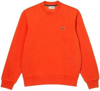 Lacoste Sweater Organic Brushed Cotton Sweatshirt Orange