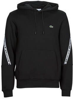 Lacoste Printed Bands Hooded Zip Sweatshirt Zwart Heren