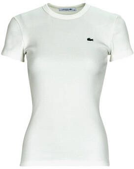 Lacoste Casual Katoenen T-shirt voor vrouwen White Dames