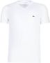 Lacoste V-hals katoenen t-shirt Wit White Heren - Thumbnail 1