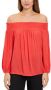 Lascana Blouse met carmenhals in een lichte gekreukte crinkle look damesblouse off-the-shoulder - Thumbnail 1