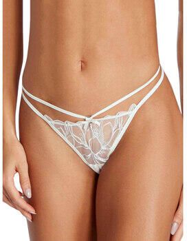 Lascana String met glanzende kant en spannende bandlook - Foto 3