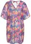Vivance Chiffon tuniek met bladprint blousejurk strandkleding zomers - Thumbnail 1