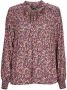 Lauren Ralph Lauren gebloemde blousetop Vladmitus zwart rood paars - Thumbnail 2