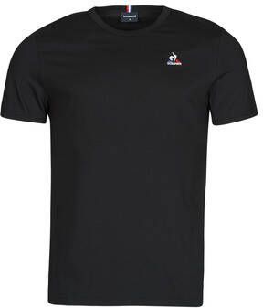Le Coq Sportif Zwarte korte mouw ronde hals T-shirt Black Heren