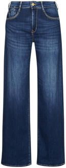 Le Temps Des Cerises Hoge Taille Straight Fit Jeans Blue Dames