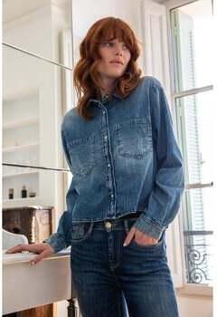 Le Temps des Cerises Overhemd van jeans HELENA