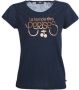 Le Temps Des Cerises Dames-T-shirt Basitrame Blauw Dames - Thumbnail 1