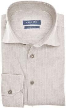 Ledub Overhemd Lange Mouw Overhemd Print Beige