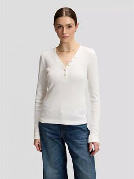 Lee T-Shirt Lange Mouw 112386186 LONG S VE HENLEY-ECRU