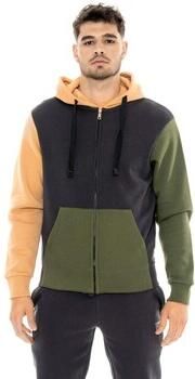 Leone 1947 Fleece Jack Man Hoody Full Zip Color Block