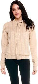 Leone 1947 Fleece Jack Woman Hoody Bonded Full Zip Greyss