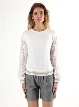Leone 1947 Sweaters Woman Crewneck Lace