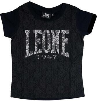 Leone 1947 T-shirt Korte Mouw Girl Short Sleeves Lace Pink Girl