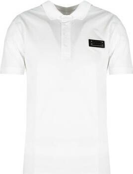 Les Hommes Polo Shirt Korte Mouw LKT500 731U | Slim Fit Pique Polo with Metal Logo