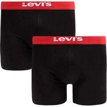 Levi's Boxers Levis Brief Boxershorts 2-Pack Zwart