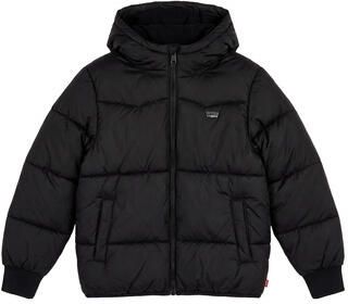 Levi's Kids gewatteerde winterjas met print zwart