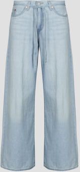 Levi's XL STRAIGHT high waist wide leg jeans light blue denim