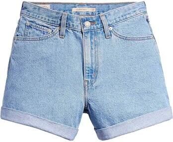 Levi's Opgerolde 80s Mom Shorts Blue Dames