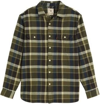 Levi's Overhemd Lange Mouw Levis Jackson Worker Medina Plaid Deep Depths