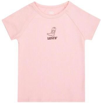 Levi's Kidswear Shirt met ronde hals LVG COLOR BLOCK RAGLAN in fijne ribstructuur voor meisjes
