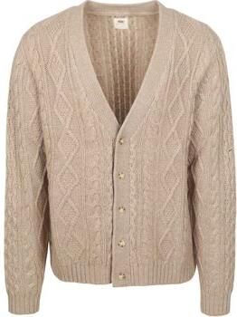 Levi's Gebreid jack met kabelpatroon model 'FUNGI HEATHER'