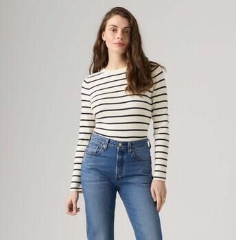 Levi's Sweater Levis Rib Crew Sweater Brandy Stripe Egret Navy